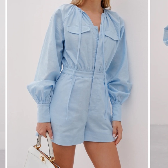 Brand NEW Vita Grace Cotton Linen Romper🩵 - Picture 4 of 4